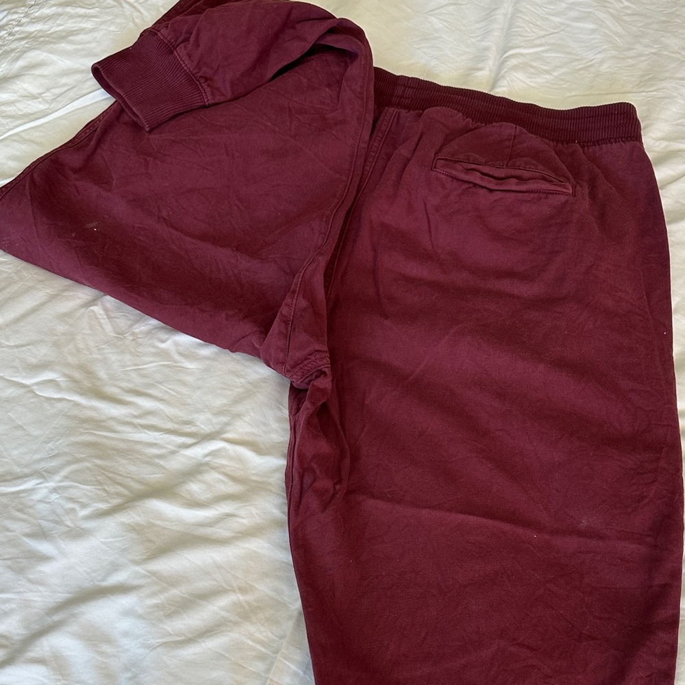 GAP Burgundy Drawstring Jogger Pants - Picture 4 of 6
